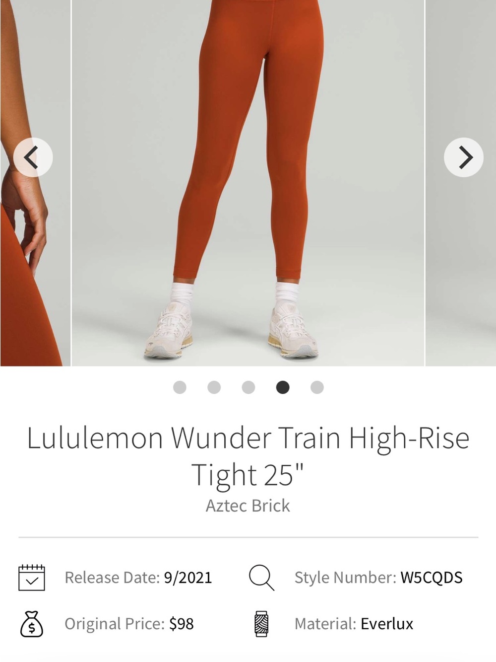 lululemon athletica High-Rise Wunder Train Tight in Aztec Brick